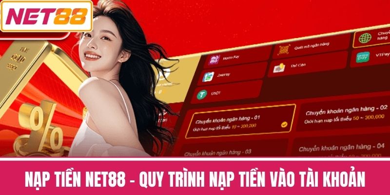 Nạp tiền NET88 - quy trình nạp tiền vào tài khoản
